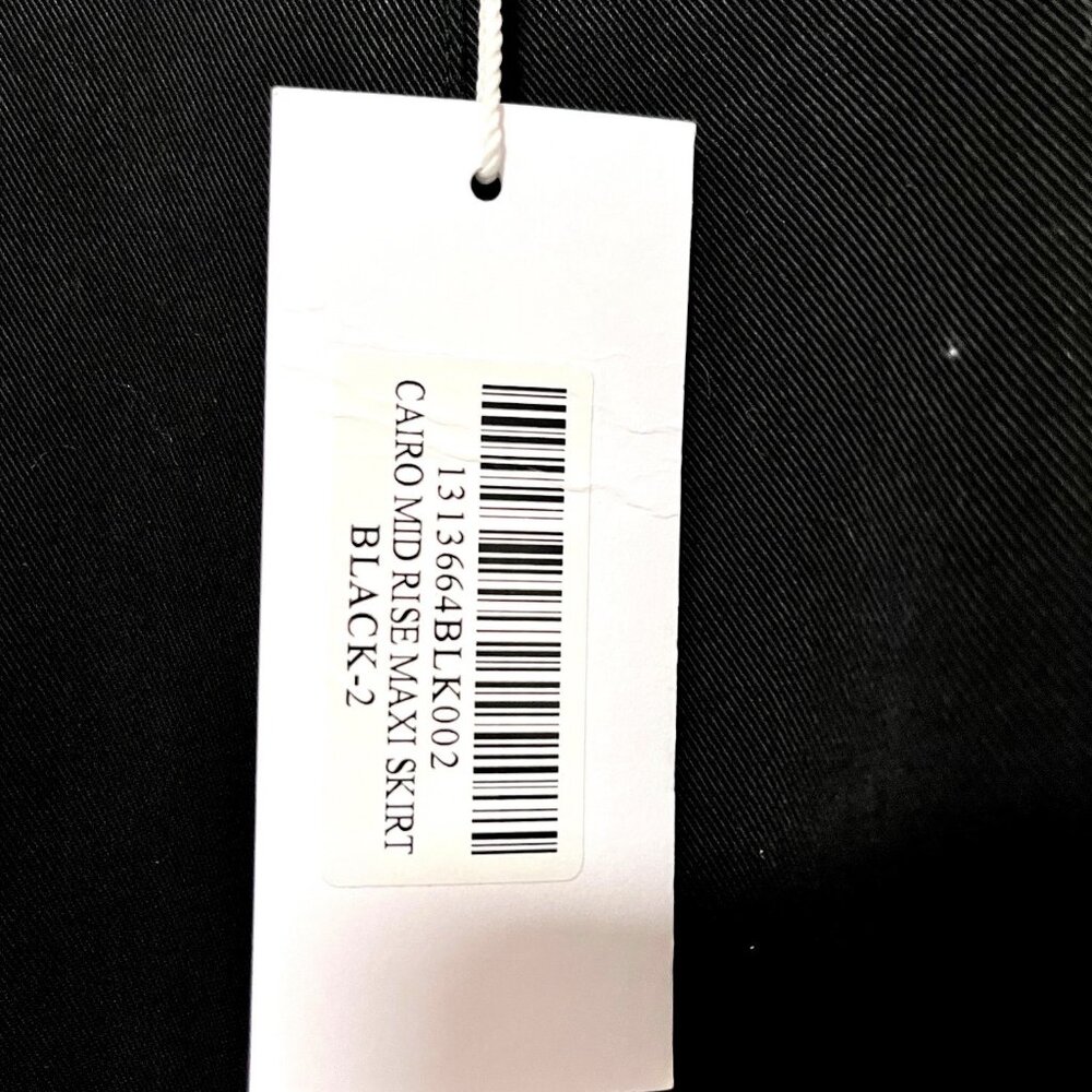 Reformation Black Maxi Skirt With Back Slit & Pockets Size 2 - Picture 11 of 16